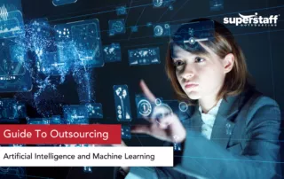 An artificial intelligence engineer is working on her screen.