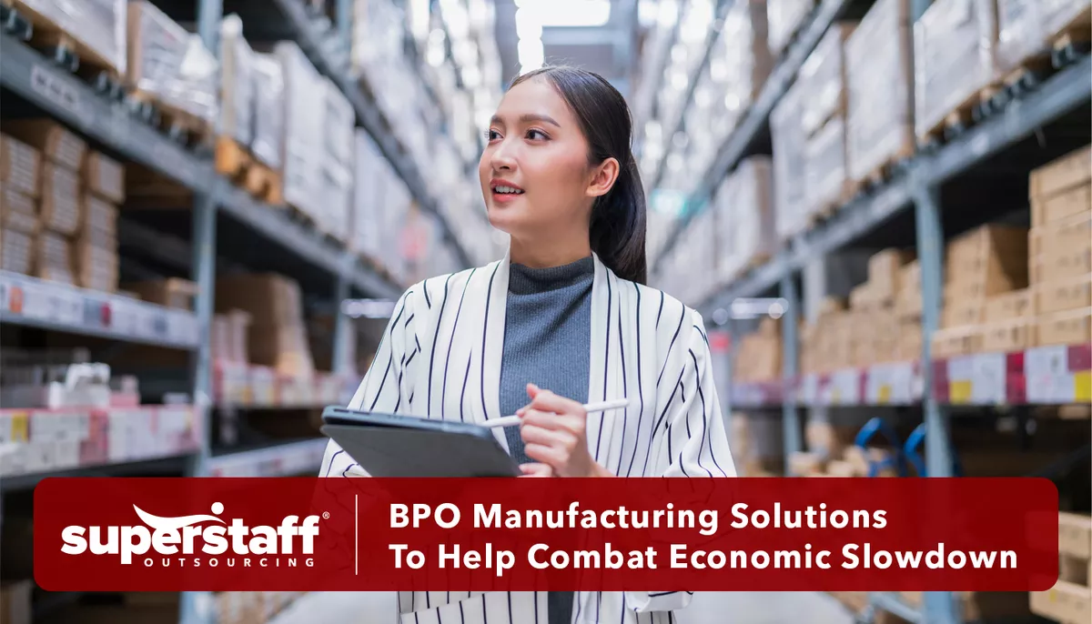 Featured-Image An executive checks warehouse to determine how BPO manufacturing solutions can help the business.
