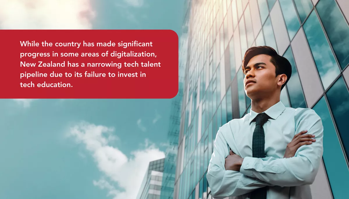 NZ-narrowing-tech-talent A Man Looking Far