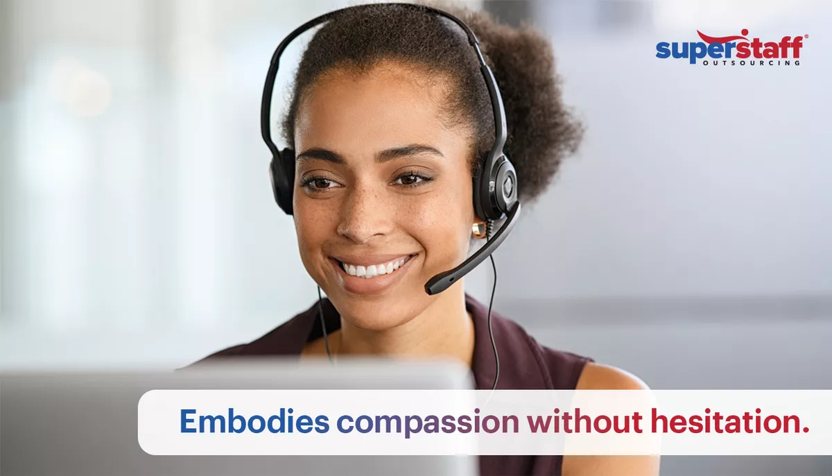 A representative works passionately, proving the power of human customer service.