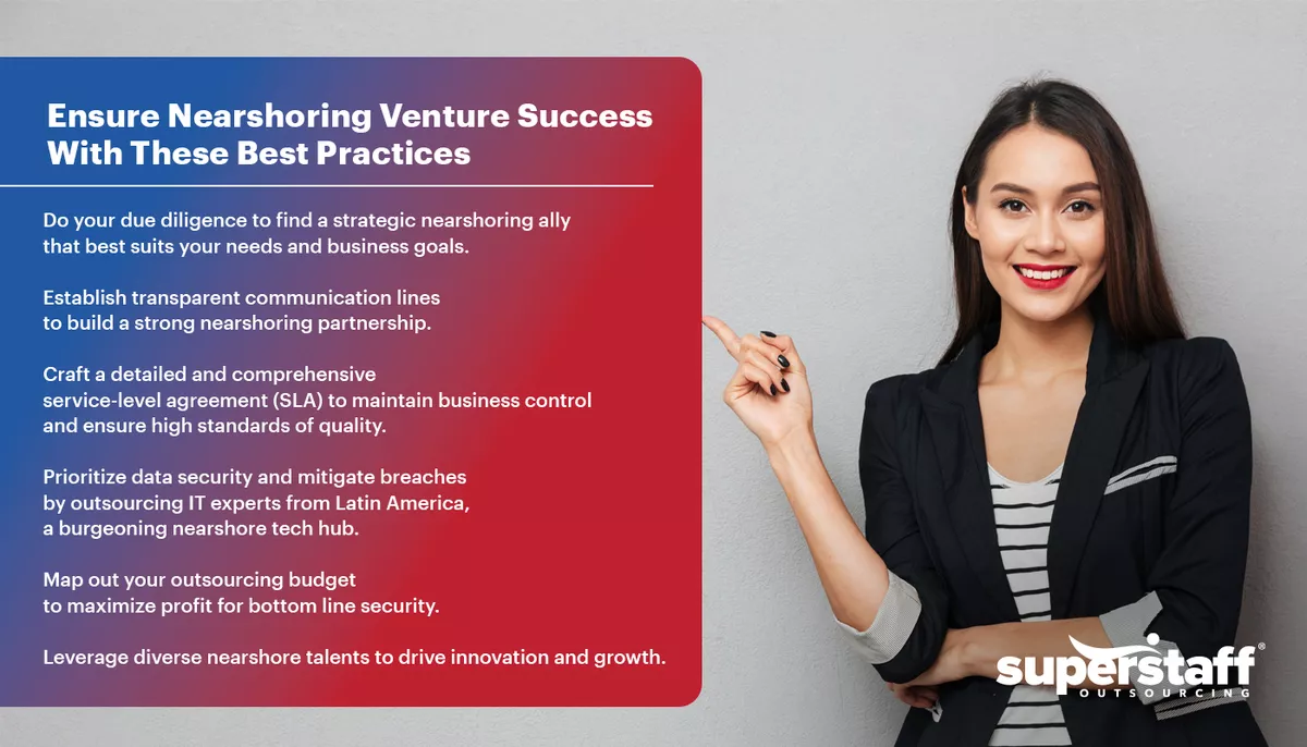 Ensure-Nearshoring-Venture-Success–With-These-Best-Practices Neashoring Best Practices Infographics