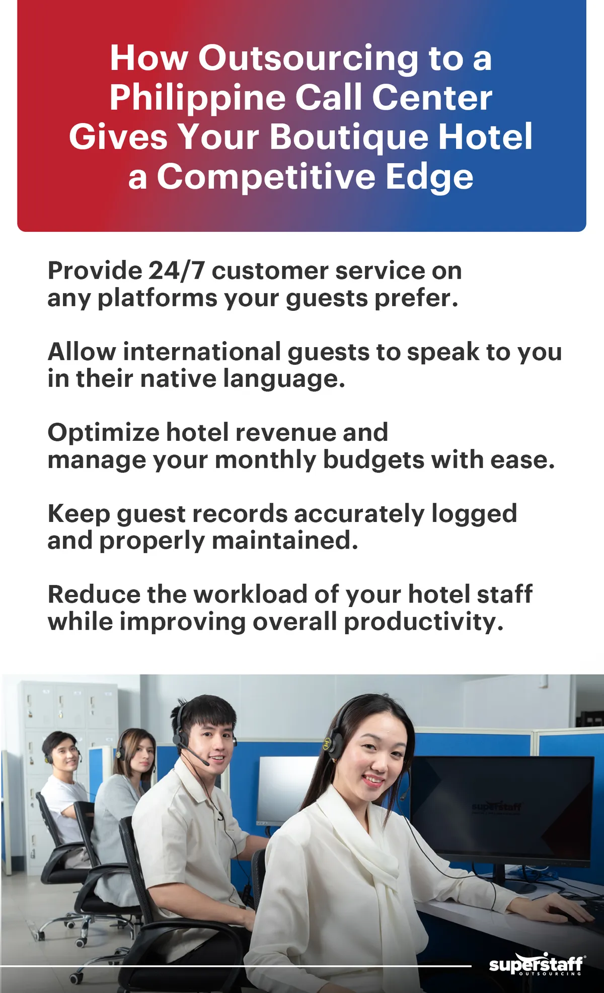 Call center agents smile, reflecting their genuine warmth of serving.