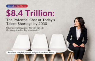 A woman sits alone in a lobby, reflecting the talent shortage that is creeping across industries.