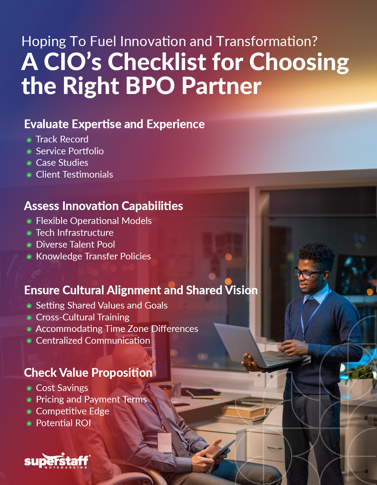 Harnessing-BPO-Partnerships-for-Breakthrough-Ideas_Mini-Info-1 A CIO listens to a BPO provider executive.