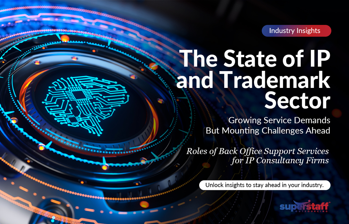 The-State-of-IP-and-Trademark-Protection-for-IP-Consultancy-Firms_Featured A trademark symbol shines. Image caption says: Roles of Back Office Support Services for IP Consultancy Firms