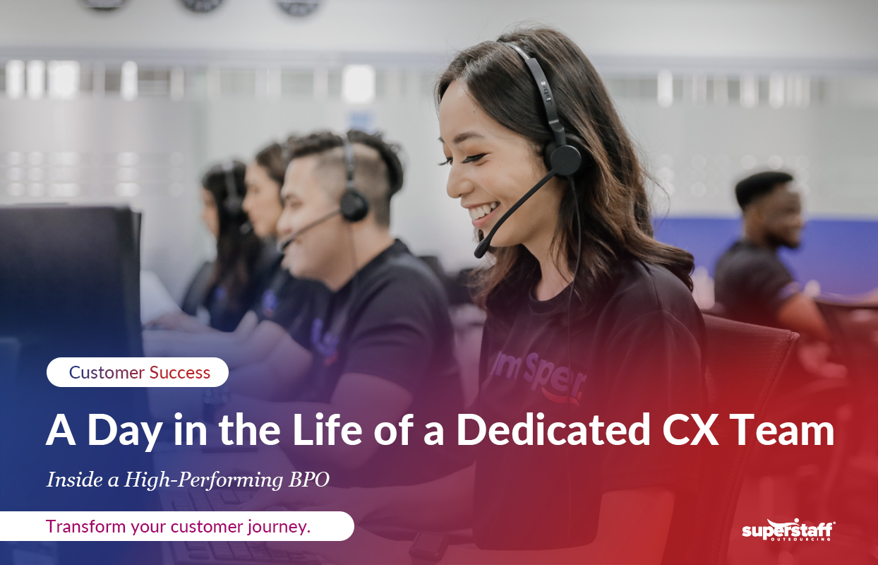 Inside-a-High-Performing-BPO_Featured The image shows a customer experience team taking calls at the office.