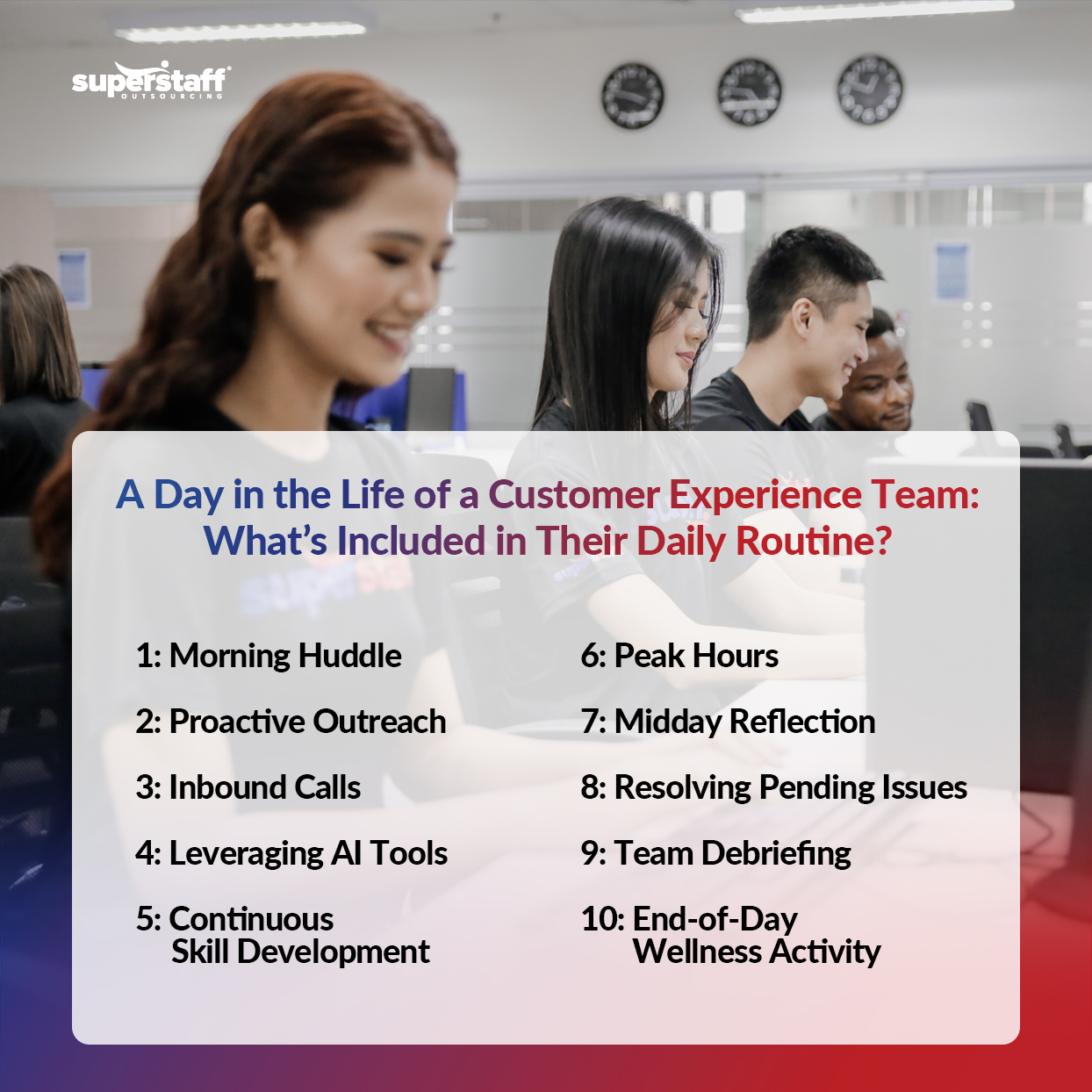 Inside-a-High-Performing-BPO_Mini-Info-1 A Day in the Life of a Customer Experience Team: What's Included in Their Daily Routine