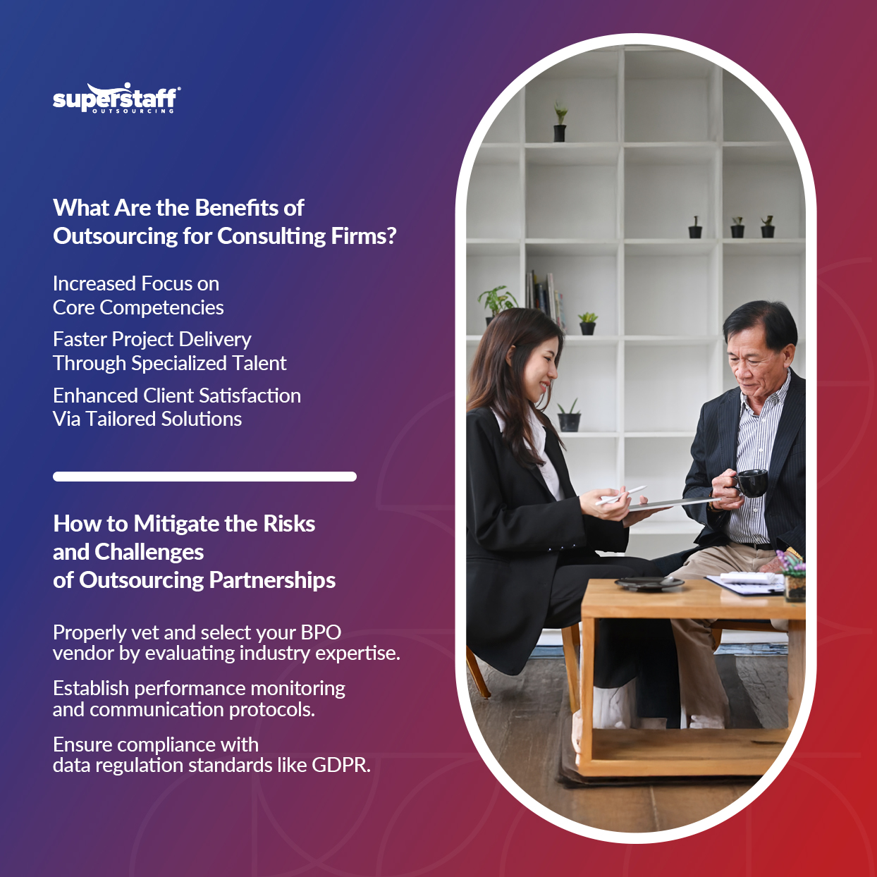 Leveraging-Outsourcing-to-Navigate-Emerging-Consulting-Industry-Trends-in-2025_Mini-Info-2 An infographic on the benefits of outsourcing for the consulting industry.