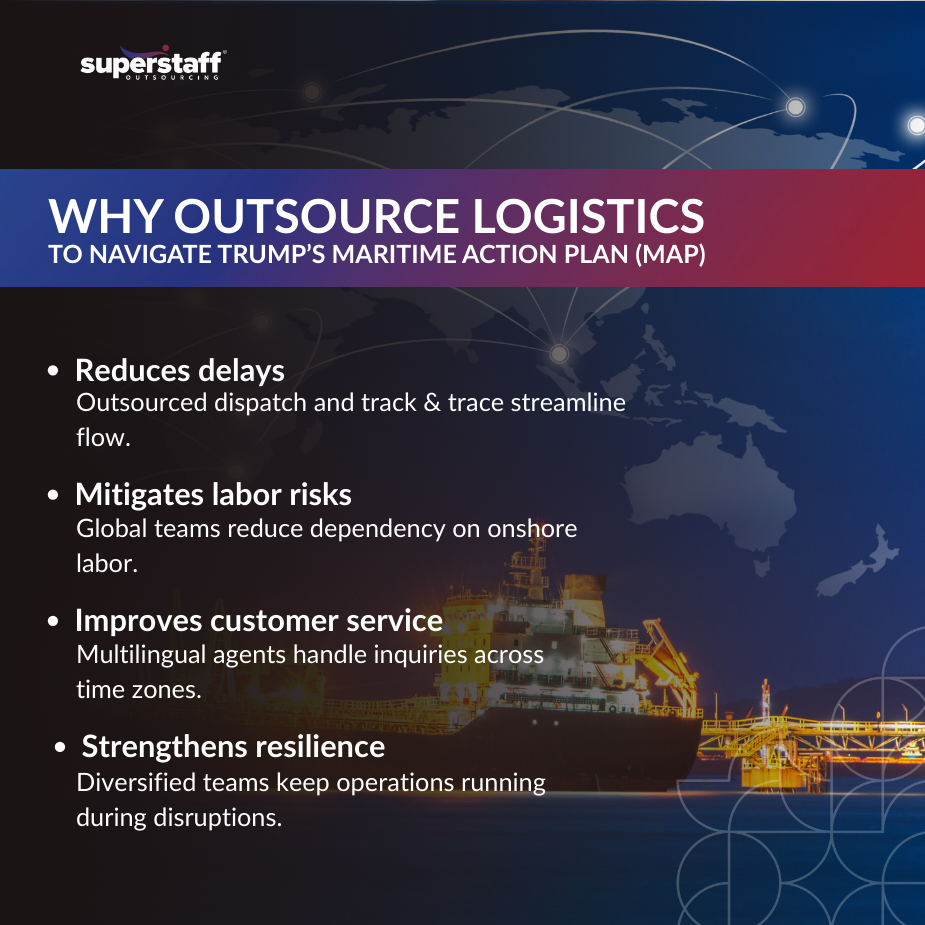 Sea freight image highlights why firms outsource logistics