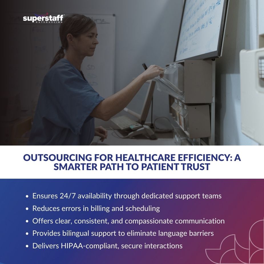 Outsourcing for Healthcare Efficiency_MI Outsourcing for healthcare efficiency infographic summary