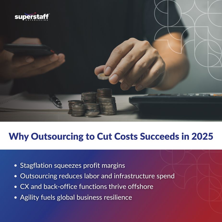 infographic regarding outsourcing to cut costs