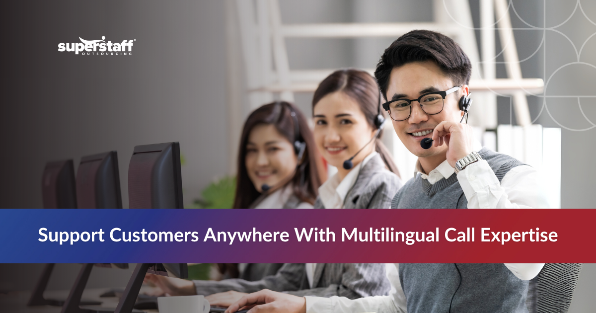 Call center agents working together, representing multilingual call center services for global customer support.