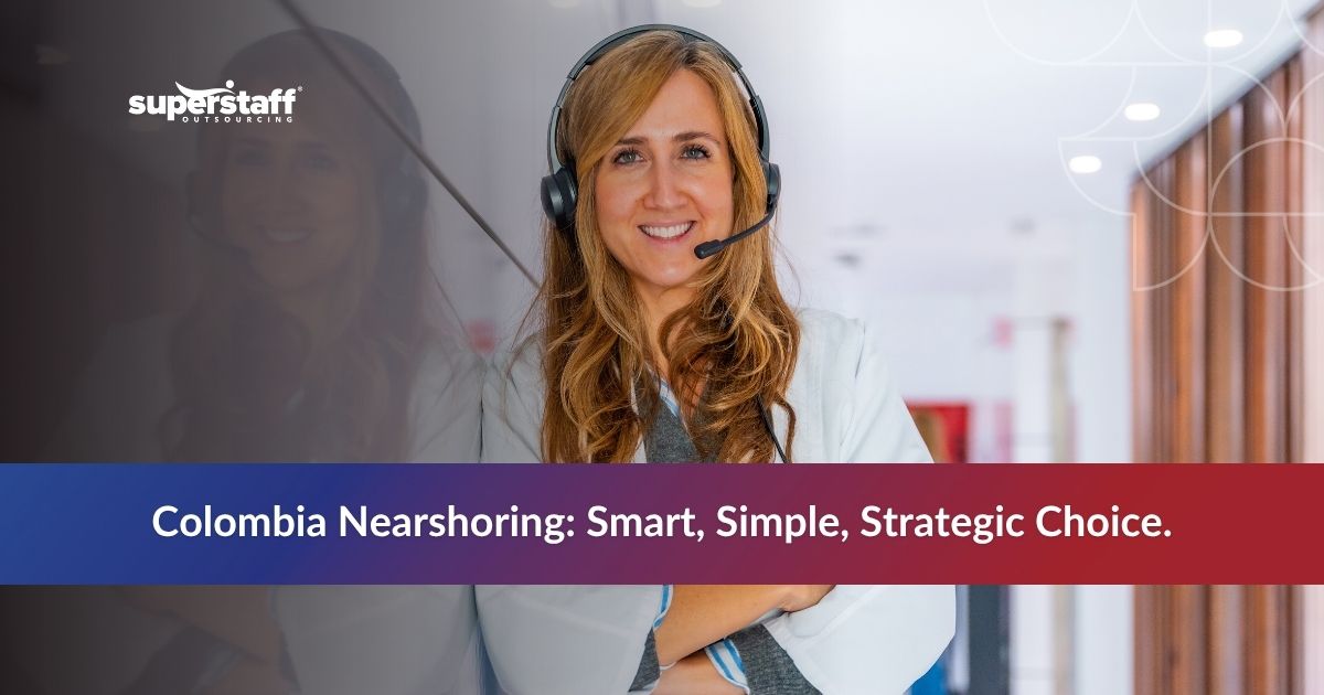 Colombia’s Rise in Nearshoring_Featured Team providing customer support in Spanish at a nearshore center in Colombia
