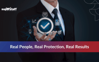 Hand with floating icons representing content control, symbolizing global content moderation services.