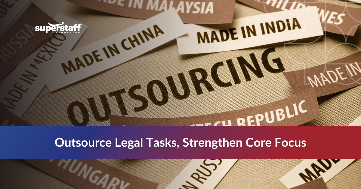 Embrace Outsourcing Amid Rising_Featured Labels showing "Made in" countries and the word "Outsourcing," emphasizing global legal support options.