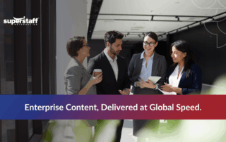 Team of professional content writers, representing global support for enterprises that outsource content writing