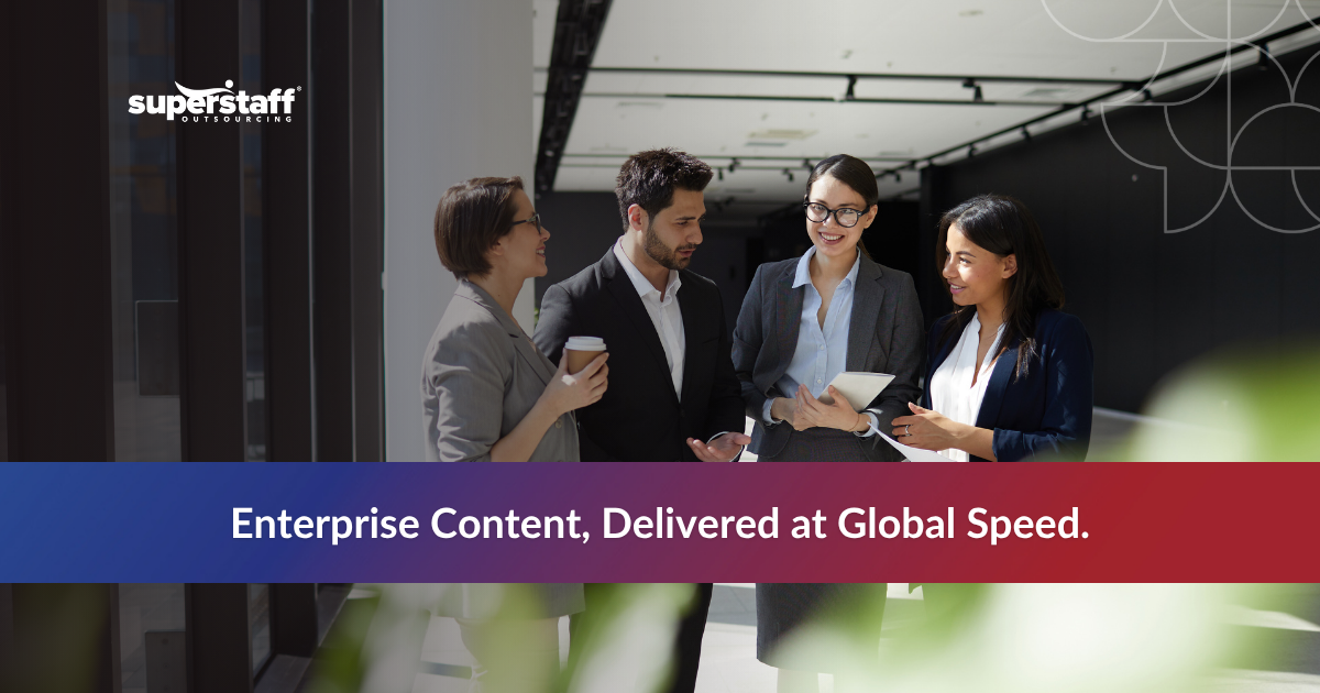 Enterprises Outsource_Featured Team of professional content writers, representing global support for enterprises that outsource content writing