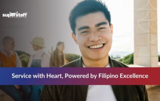 Smiling Filipino call center agent for excellent service