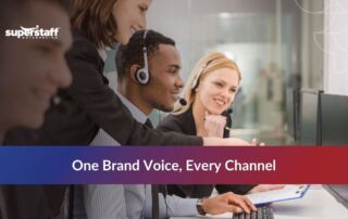 Retail call center outsourcing team managing omnichannel customer support