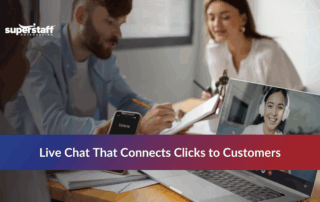 Graphic highlighting benefits of live chat support; emphasizes how to outsource live chat support effectively.