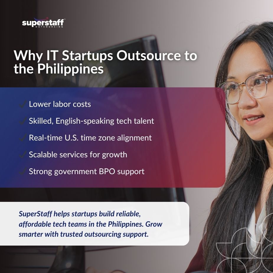 Young woman working on a computer, highlighting why IT startups outsource it to the Philippines for skilled talent.