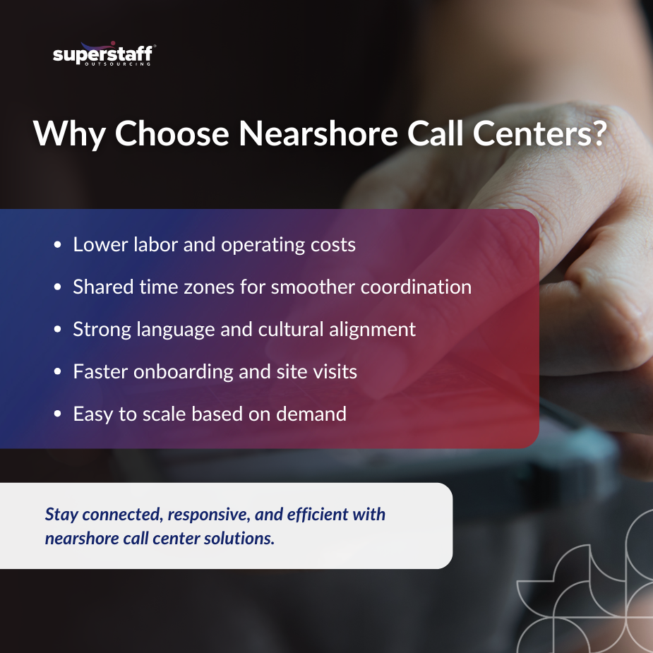 Discover how nearshore call center services offer affordable, high-quality customer support with time zone alignment and cultural compatibility.