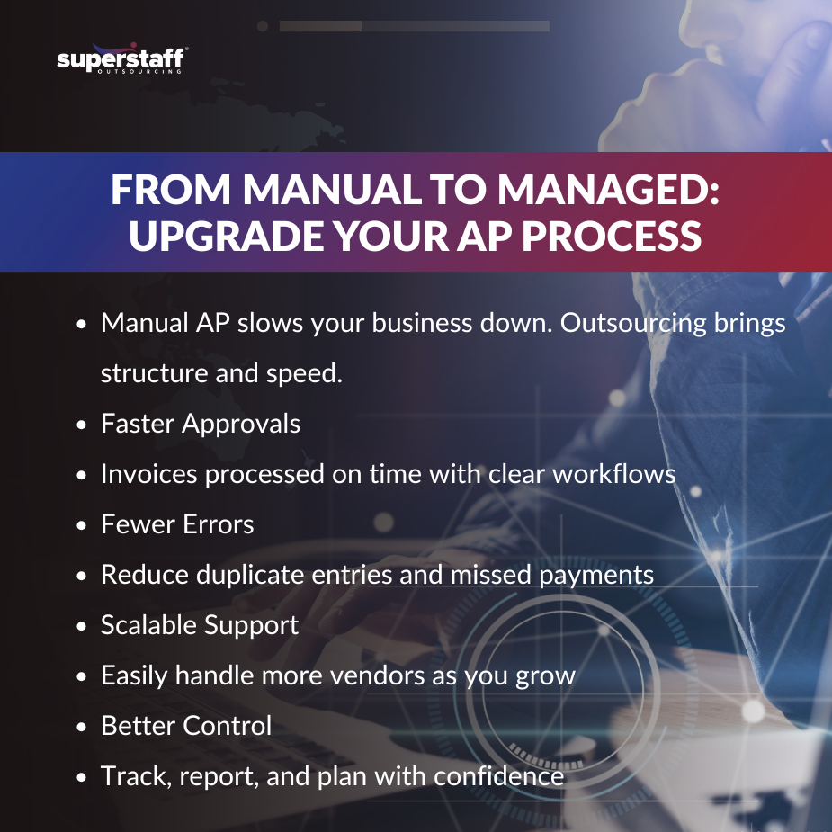 Improve your AP process with accounts payable outsourcing services for faster approvals and fewer errors.