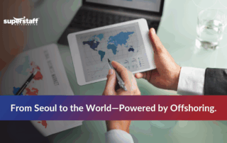 Infographic showing how outsourcing to the Philippines boosts scalability of South Korean exports and reduces operational costs.