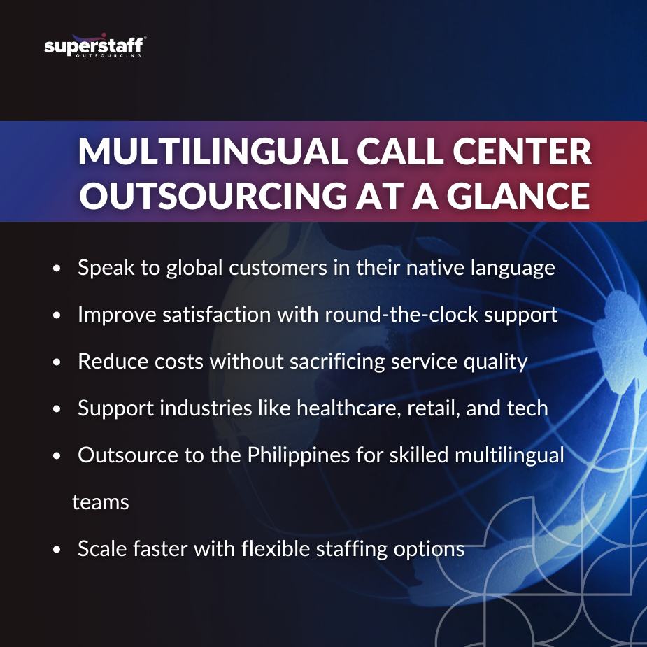 Multilingual call center outsourcing team supporting global clients