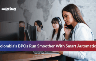 Colombian call center agents working with RPA in outsourcing tools