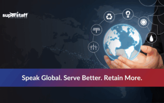 Globe icon representing connections for multilingual customer service representative