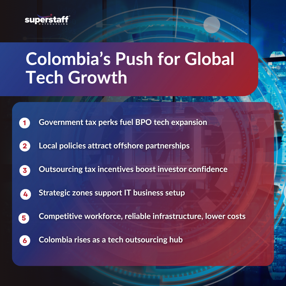 Business team benefiting from outsourcing tax incentives