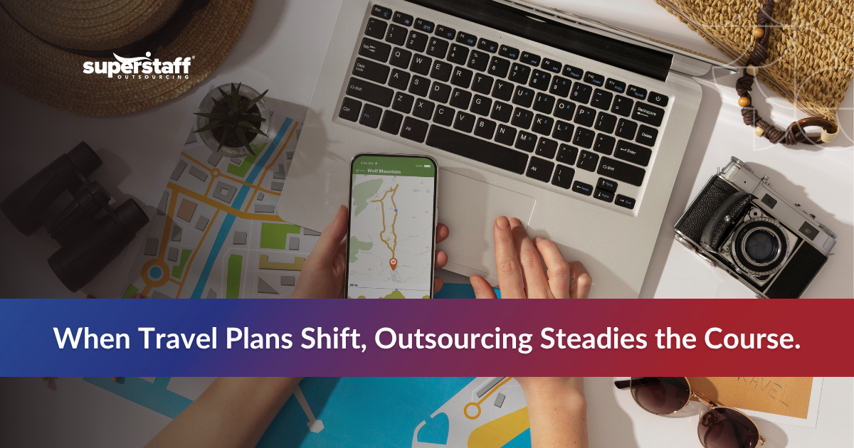 Woman smiling while holding a suitcase, representing travel BPO support amid the Thailand and Cambodia conflict 2025.