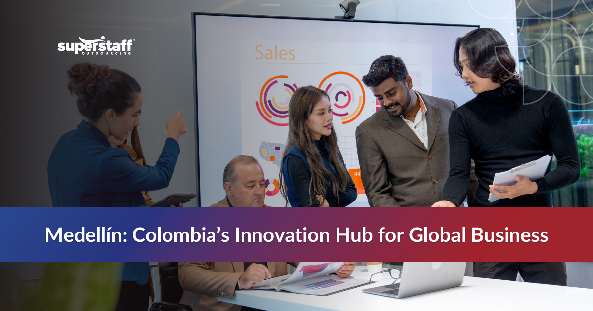 Nearshore software developers in Medellín collaborating on innovative tech solutions for U.S. businesses.