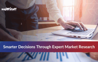 Team analyzing data using market research services