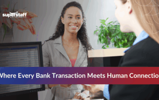 Bank staff assisting a customer during a transaction to highlight the importance of customer service in banking