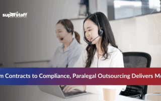 Legal team evaluating paralegal outsourcing versus in-house hiring options.