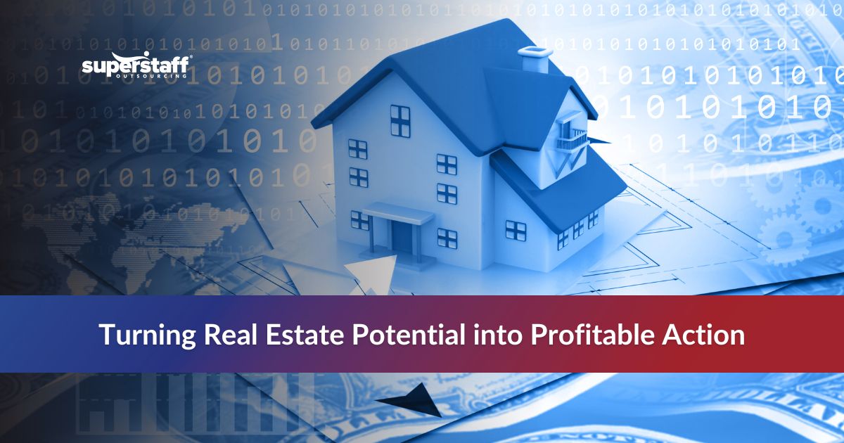 Houses with numbers illustrating BPO for real estate services.