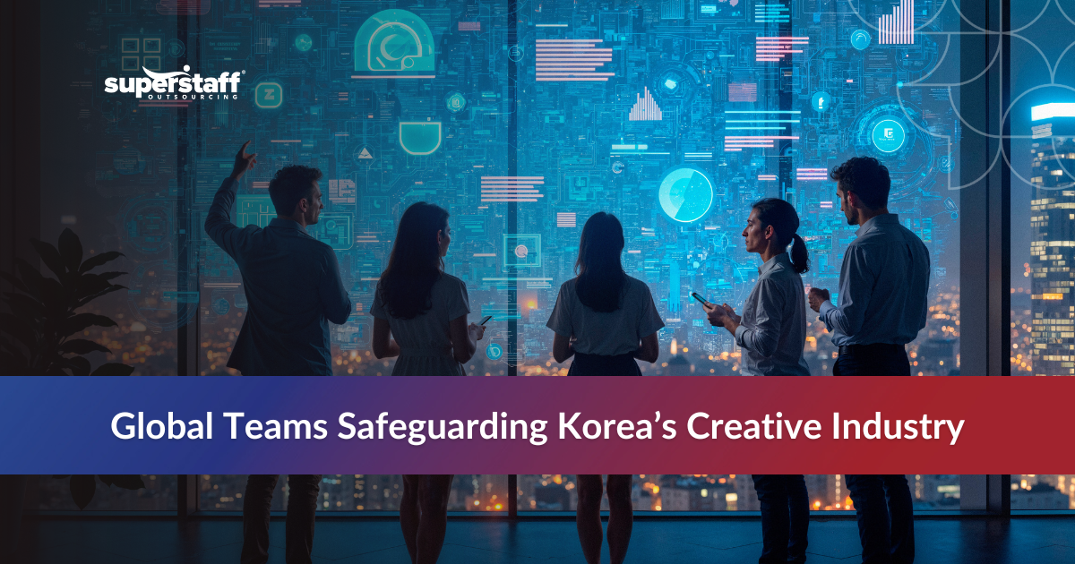 BPO workers looking at a screen, illustrating outsourcing security in business operations.