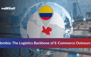 Modern warehouse showcasing Colombia’s role in efficient e-commerce outsourcing logistics.