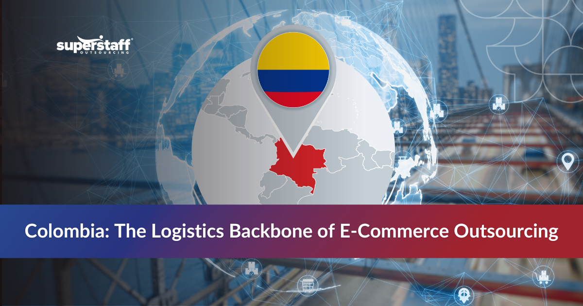 Modern warehouse showcasing Colombia’s role in efficient e-commerce outsourcing logistics.