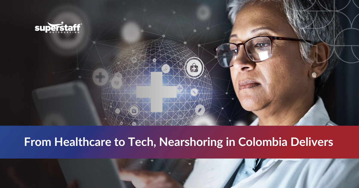 Global connections representing nearshoring in Colombia for diverse industries