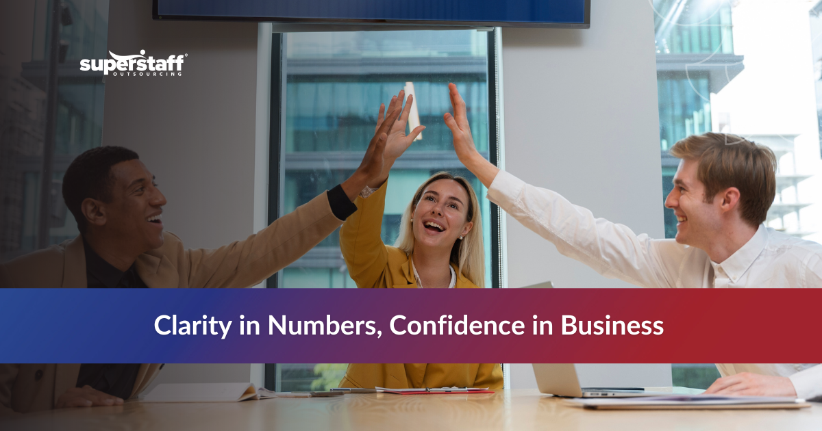 Professional working on laptop with financial charts reviewing remote accountant services for business