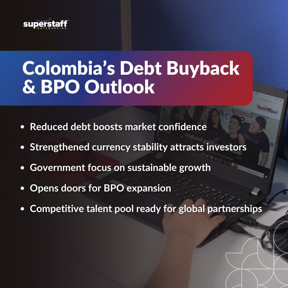 Hand pointing at a digital screen with figures, symbolizing Colombia national debt and economic data.