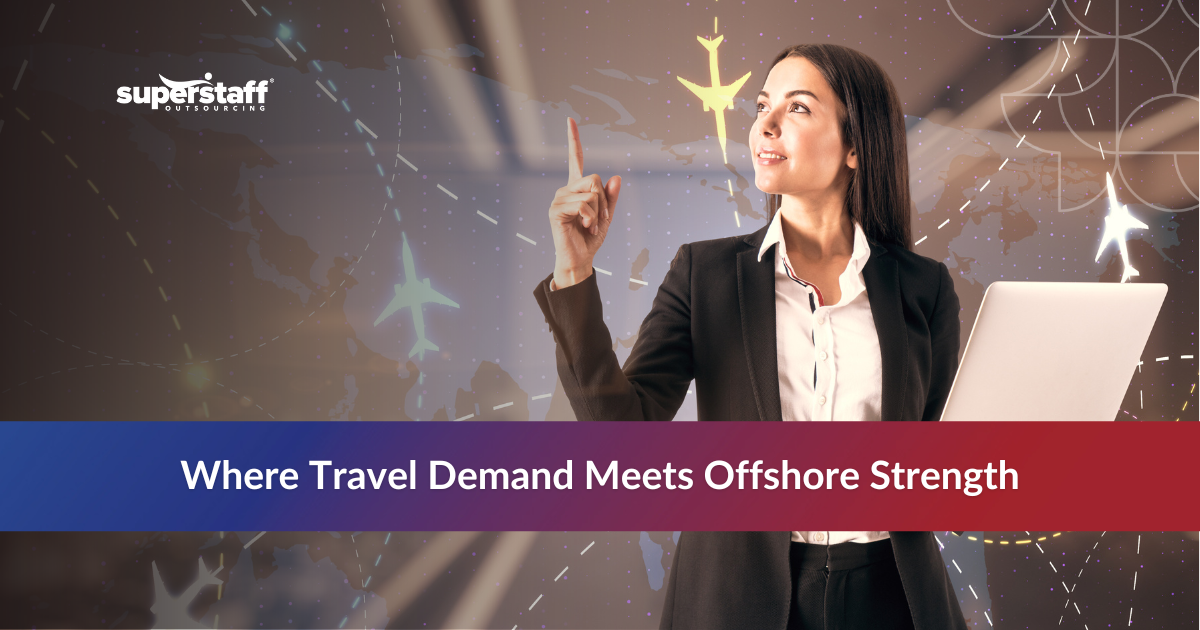 Team managing hotel operations via hospitality offshoring services.