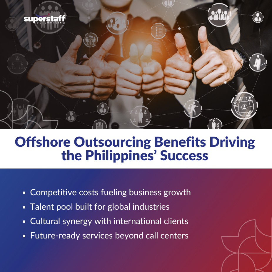 Team of professionals showcasing offshore outsourcing benefits in the Philippines