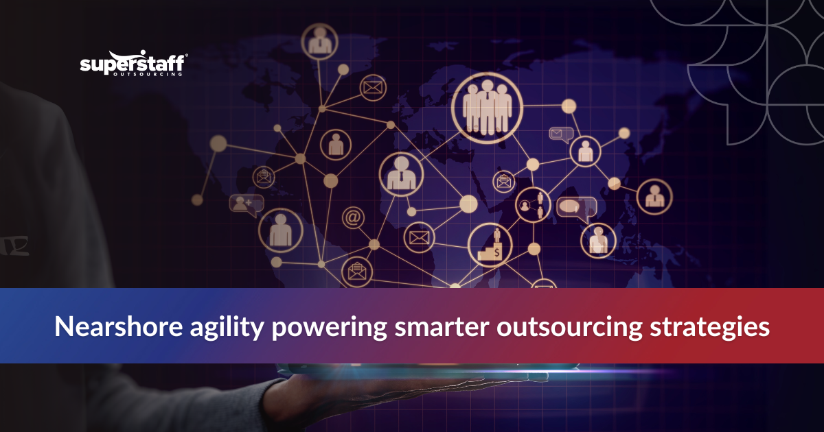 Global connections representing agile nearshore development