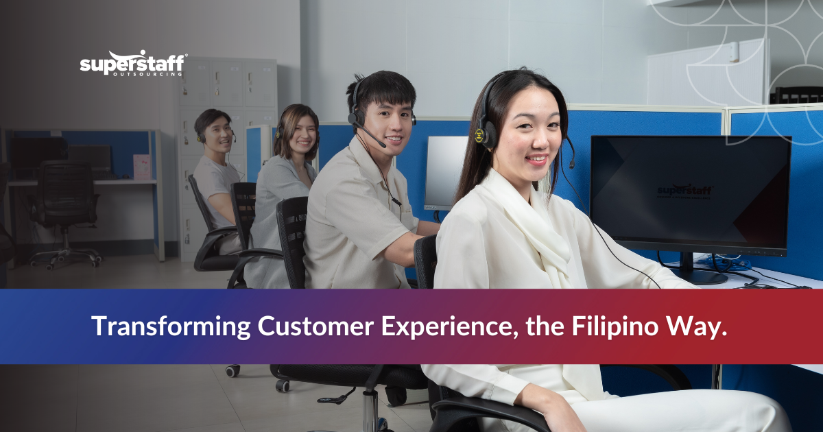 Filipino professionals in meeting discussing customer experience outsourcing strategies and services