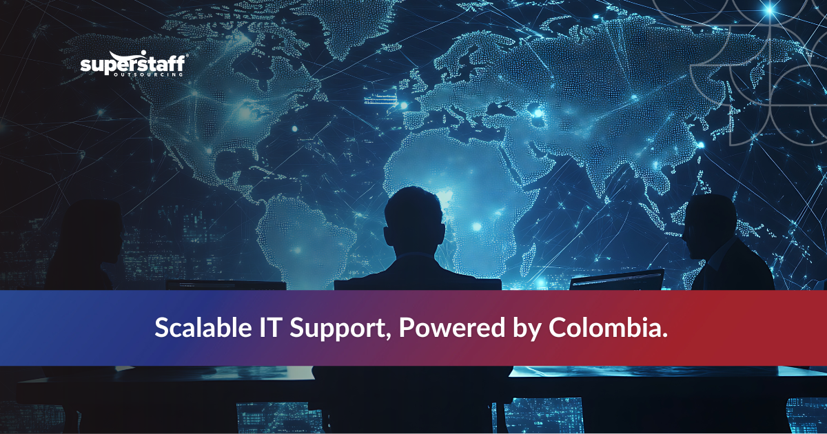 IT professionals in Colombia providing IT service desk outsourcing support
