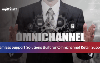 Infographic showcasing reasons for retail brands to choose omnichannel customer support outsourcing, featuring key advantages.